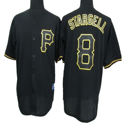 Best Pittsburgh Pirates 8 Willie Stargell Black Fashion MLB Jerseys